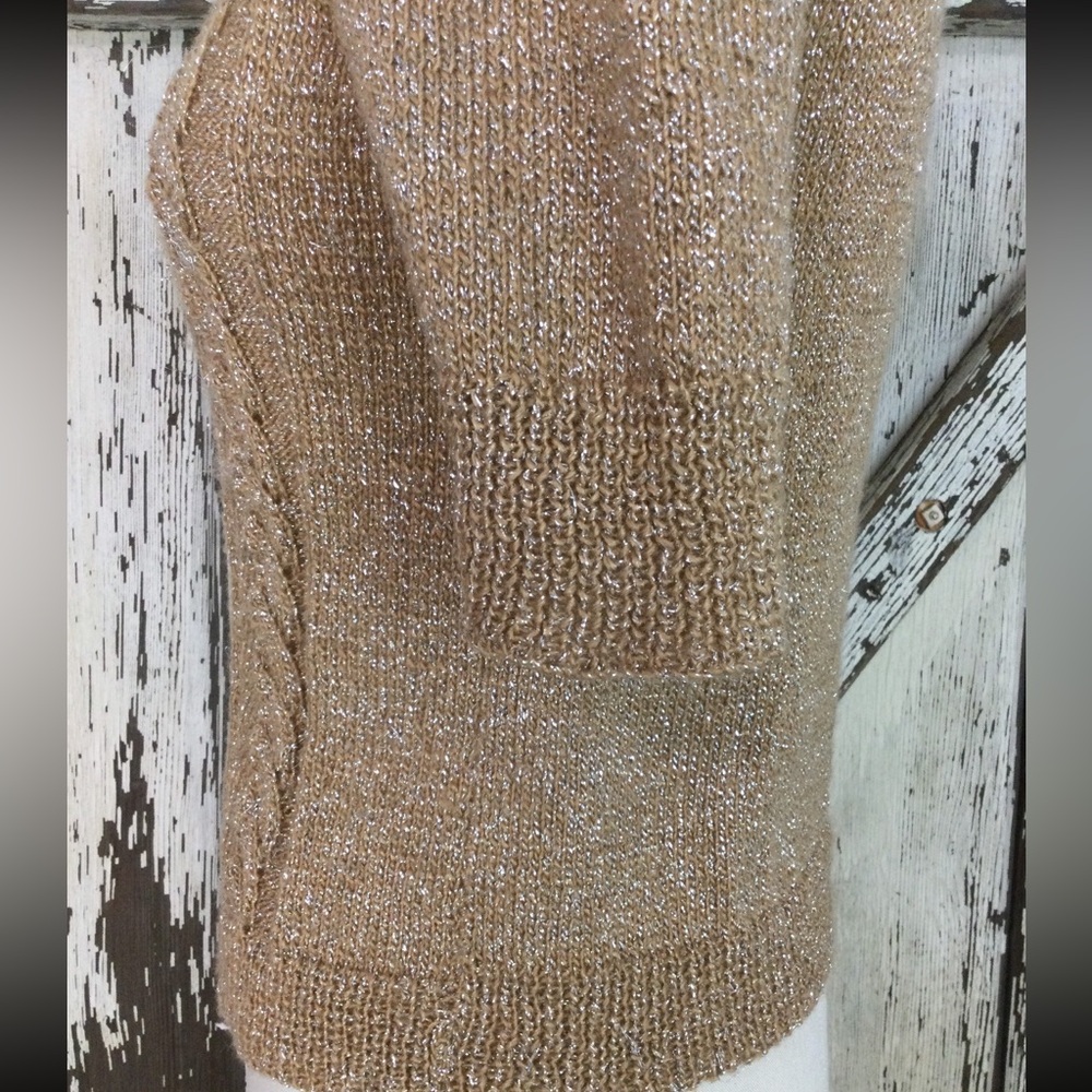 Vintage 1960s Lurex and Wool Brown and Silver Women
Knit Size Medium Large - Picture 5 of 7